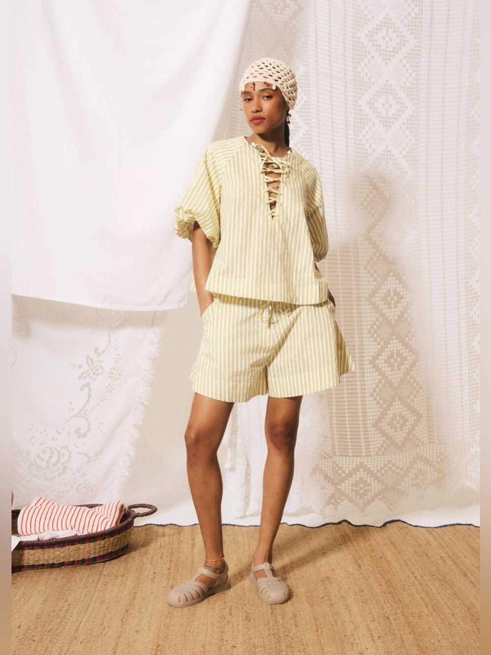 FRNCH 🇫🇷 PALE YELLOW COSIMO BLOUSE